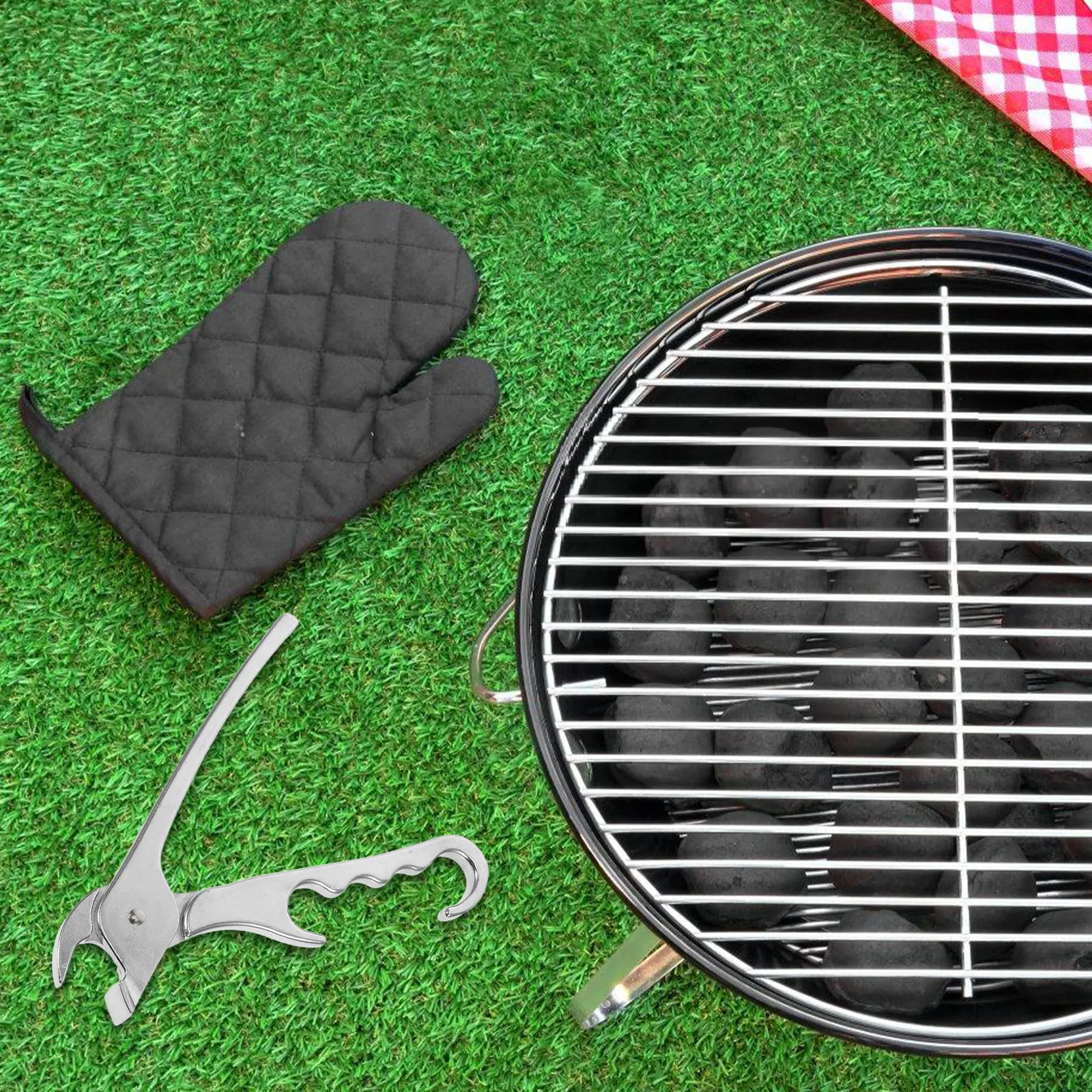 Hot Plate Gripper Aluminum Alloy Anti Scalding Pot Holder Clamp Pan Grabber Oven Clip Plier Kitchen Tong Bbq Food Flipper - view 6