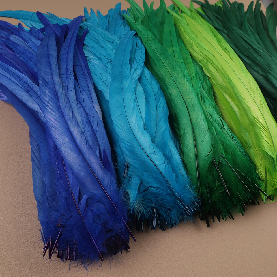 Rooster Feathers Wholesale 35-40cm 40-45cm Handicraft Crafts DIY Natural Feather Handwork Party Plume Carnival Decoration