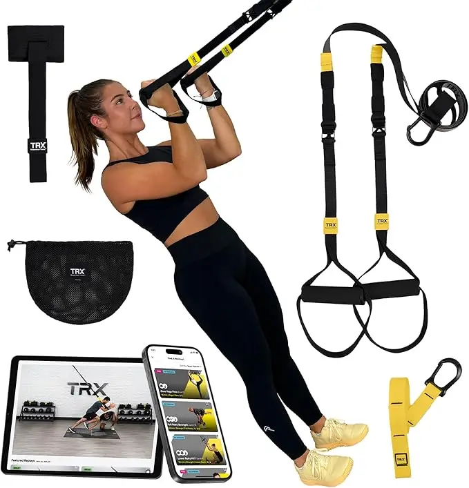 

Suspension Trainer System, Full-Body Workout Resistance Band, Lightweight, Portable & Effective Workouts, Home Gym Equipment