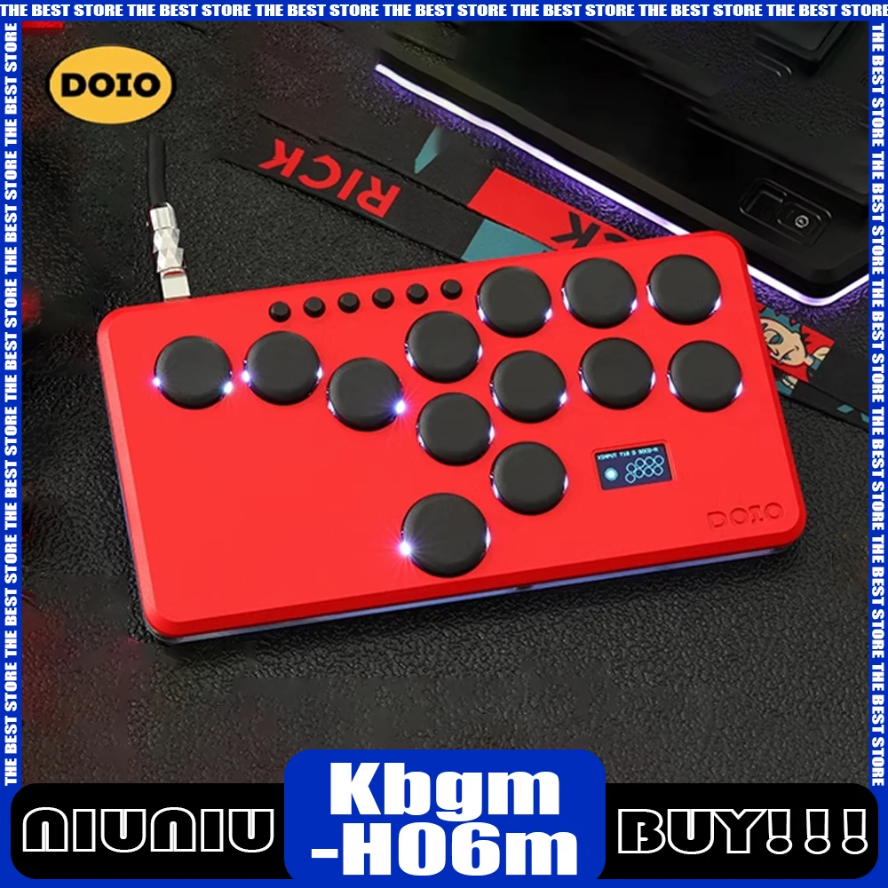 Doio Kbgm-H06m Hitbox Mini Game Keyboard Wired Aluminium Alloy Gaming Keyboard Hot Swap Custom Support Ps4 Ps5 Switch Pc Gamer