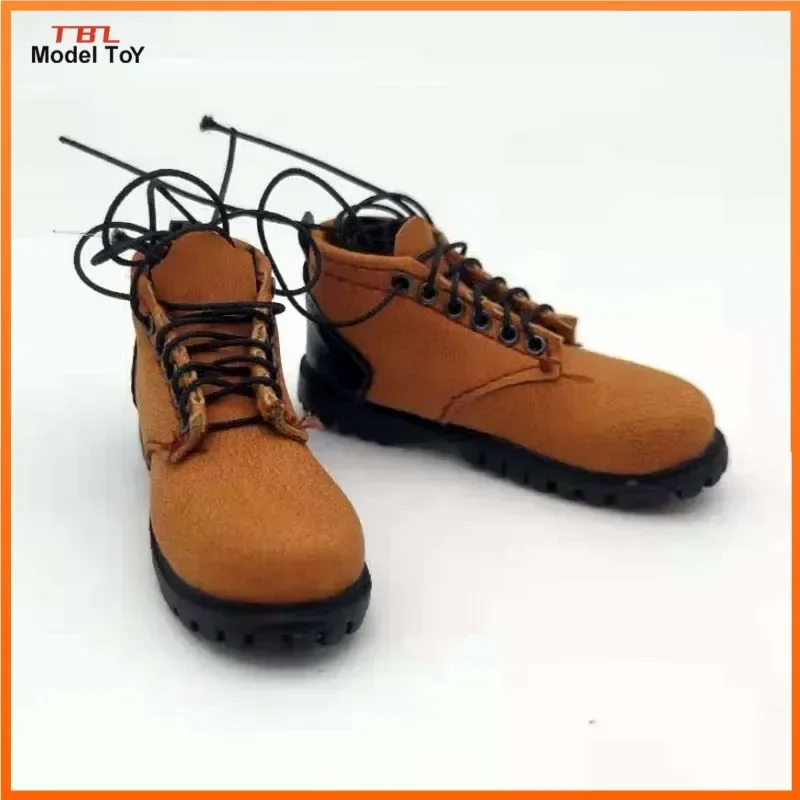 1/6 Scale Brown Canvas Low-top Shoes Combat Boots Hiking Boots Lace Up Solid Groove Shoes Model for 12in Action Figure Doll