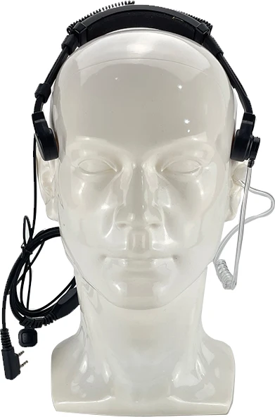 K2 Baofeng Headset Walkie-Talkie Teleskopik Kontrol Tenggorokan untuk Walkie-Talkie Quansheng WLN 5R 888S dan Saluran Udara