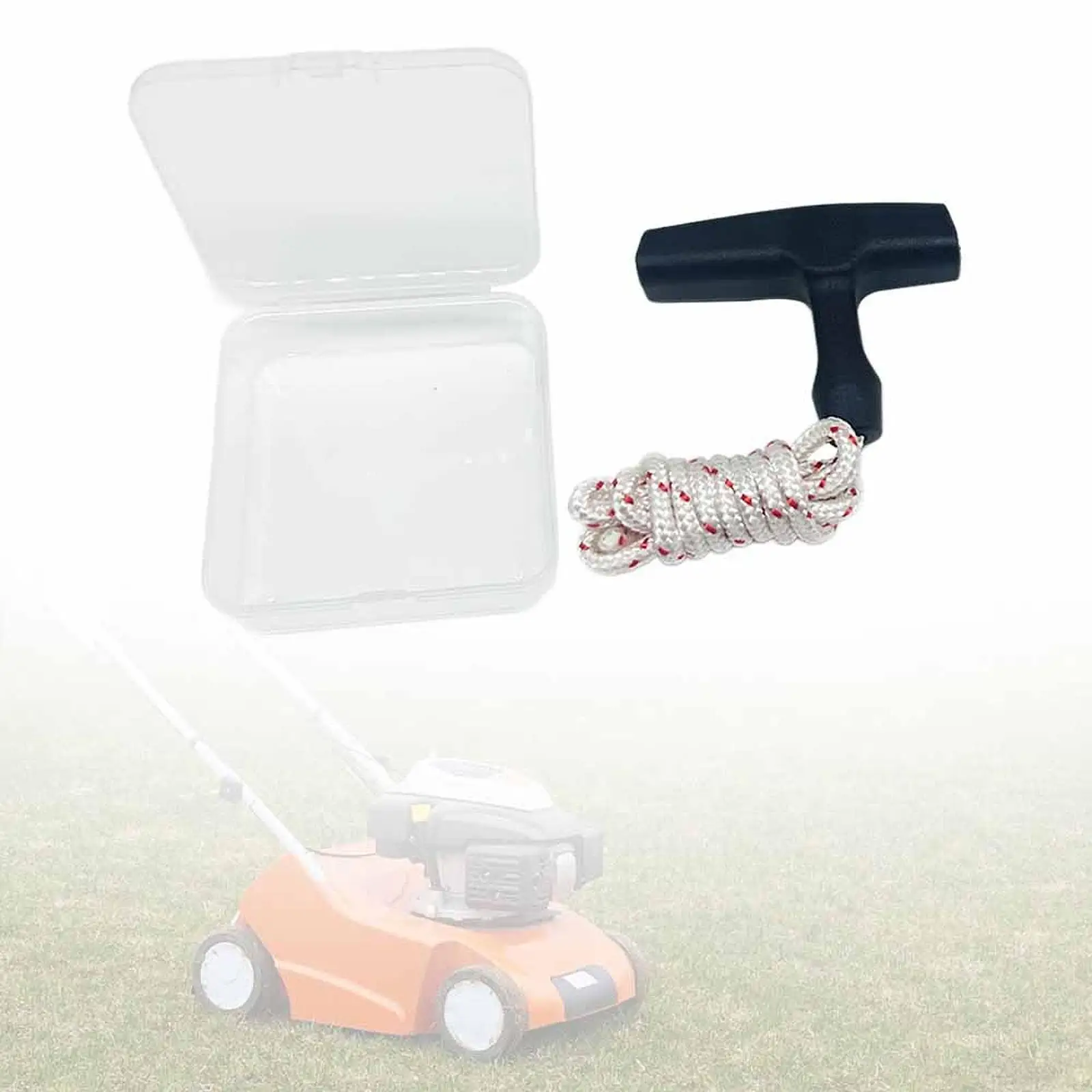 Starter Handle with Cord Recoil Starter Rope Backyard Courtyard Outdoor Braided Rope Pull Cord Rope for Yard Outside Trimmer