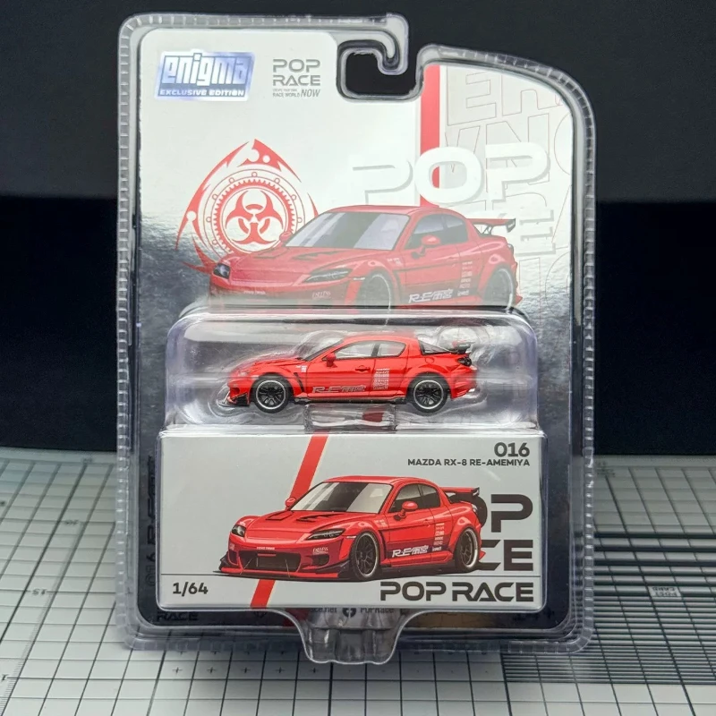 In stock 1: 64 New RX-8 RE-AMEMIYA red #016 alloy static car model, limited edition, gift, must-have collectible