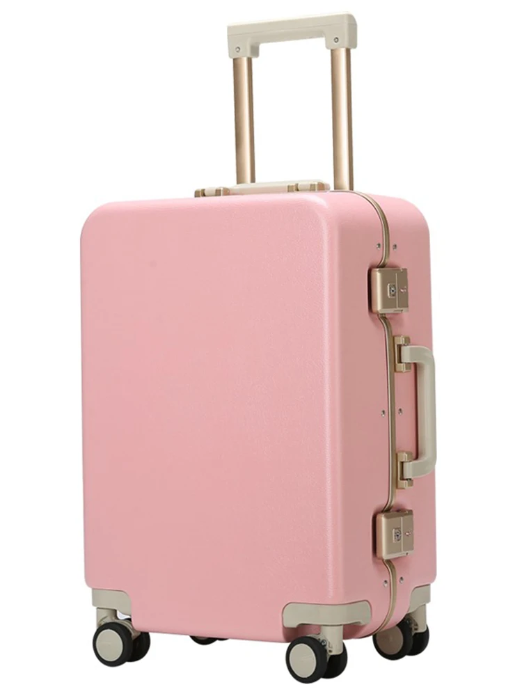 

Retro Luggage Small Trolley Case Password Lock Suitcase Boarding PC Leather Suitcases Travel 20/22/24/26 Inch