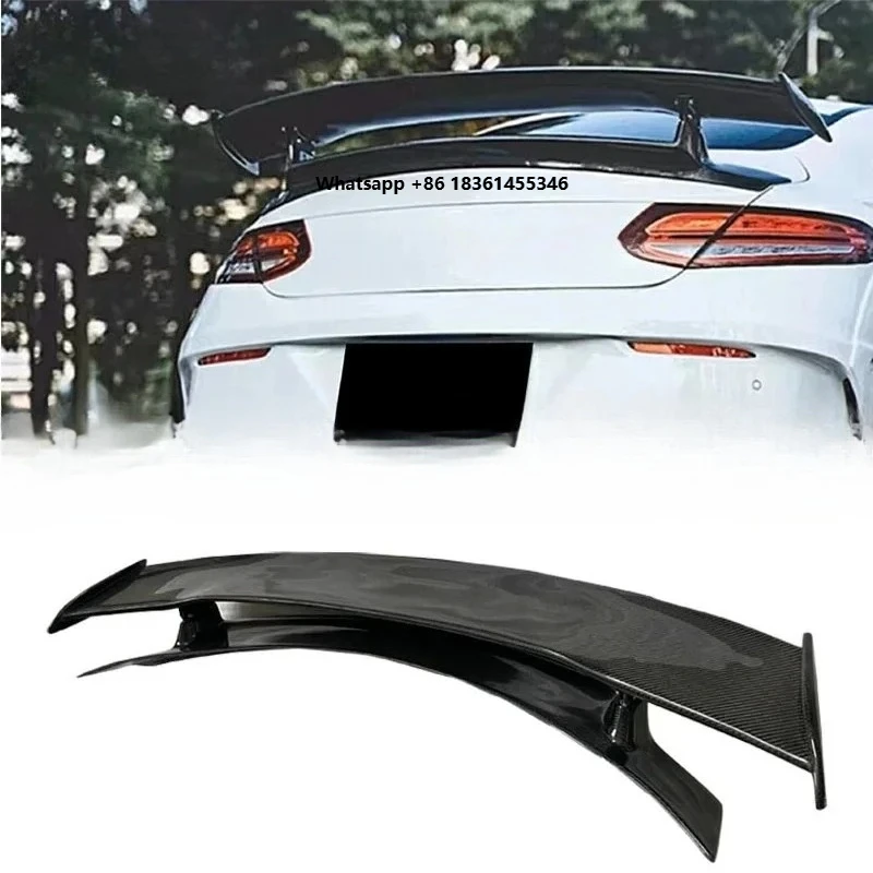 

Real Carbon Fiber Car Rear Wing Trunk Lip Spoiler For C200 C63 C43 C63S Coupe 2Door 2015-2020