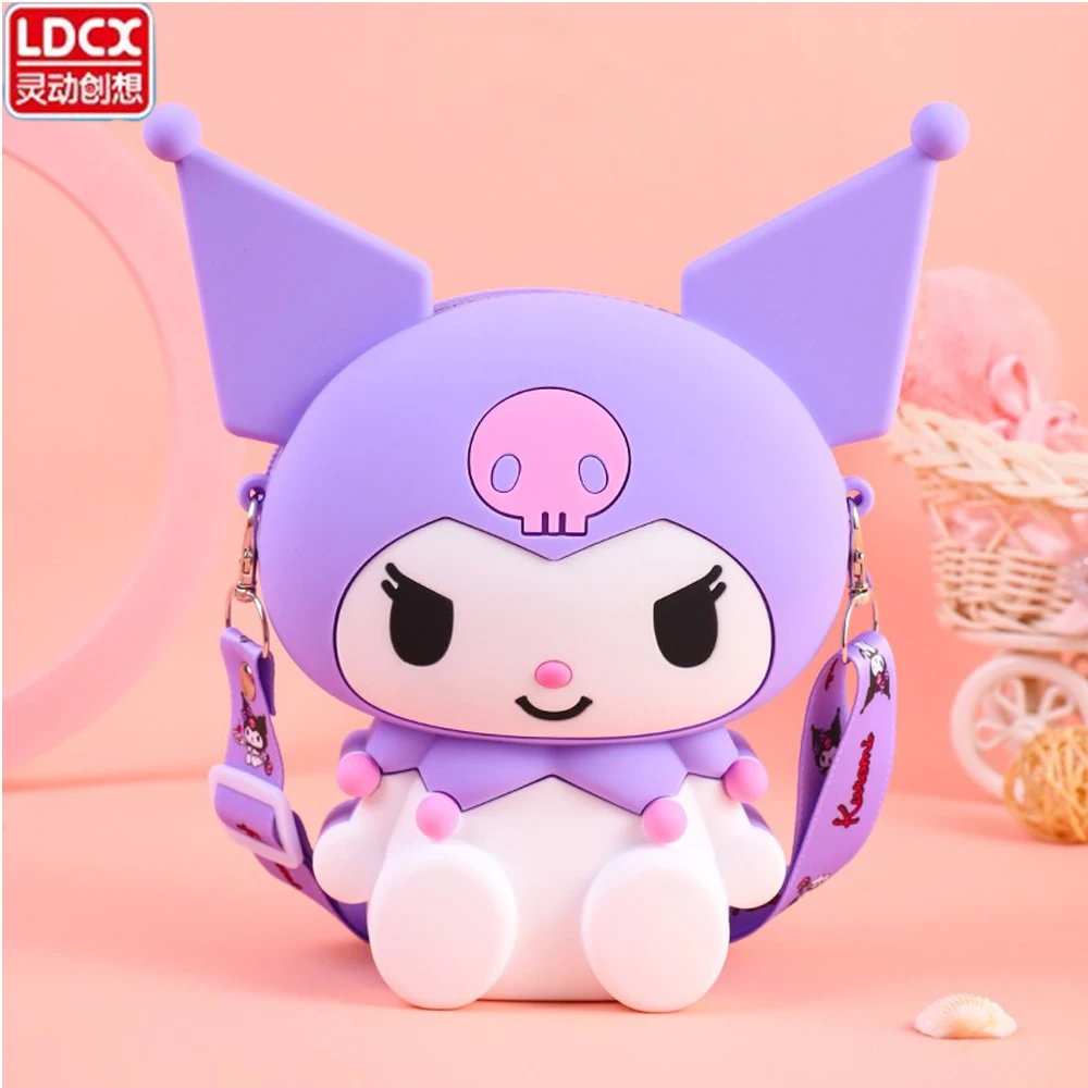 Cute Kuromi Melody Small Wallet Cartoon Small Children's Bag Student Key Mini Silicone Zero Wallet