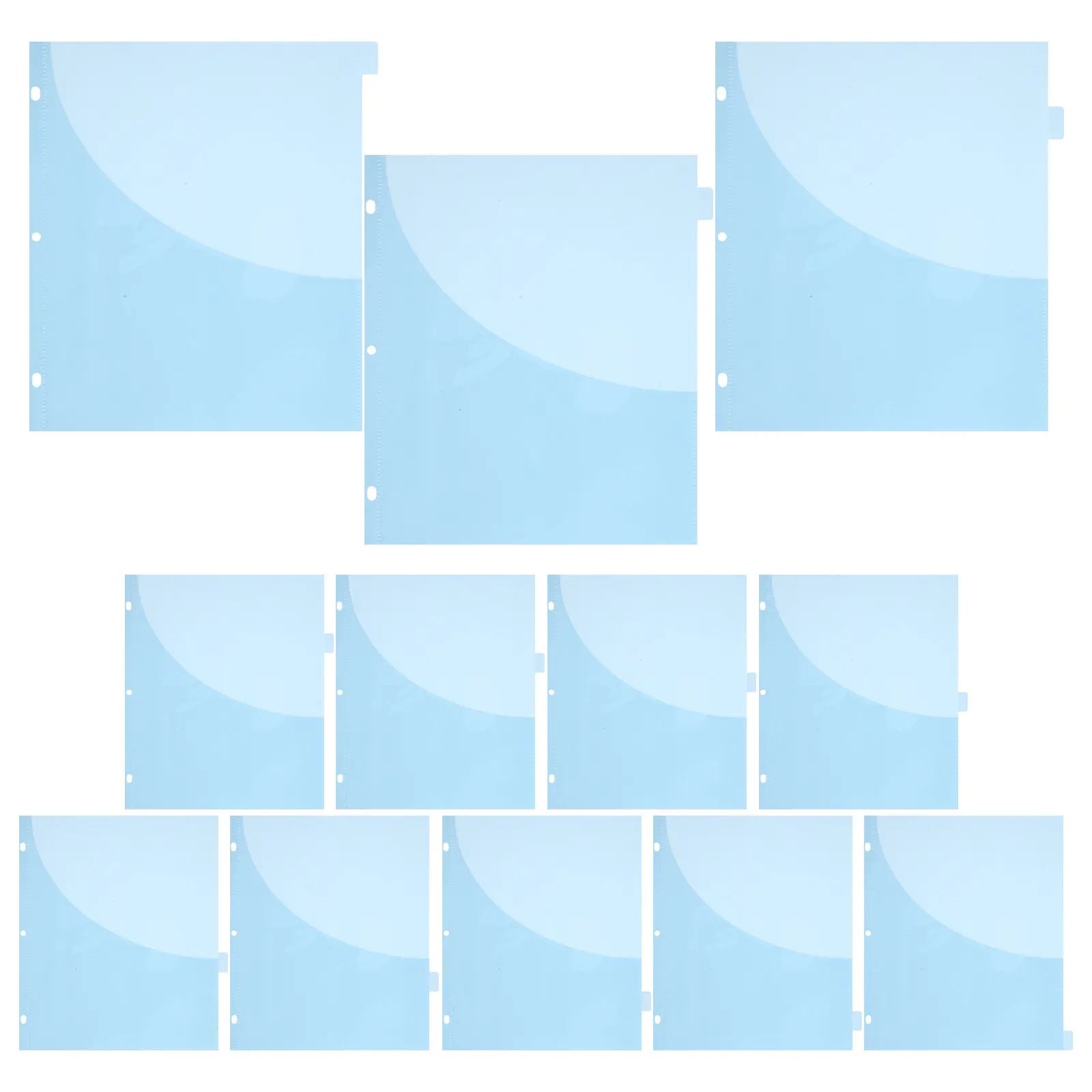 

12Pcs File Folder Dividers Letter Size A4 Waterproof Binder Pocket Organizers Office School Document Filing System Plastic Index