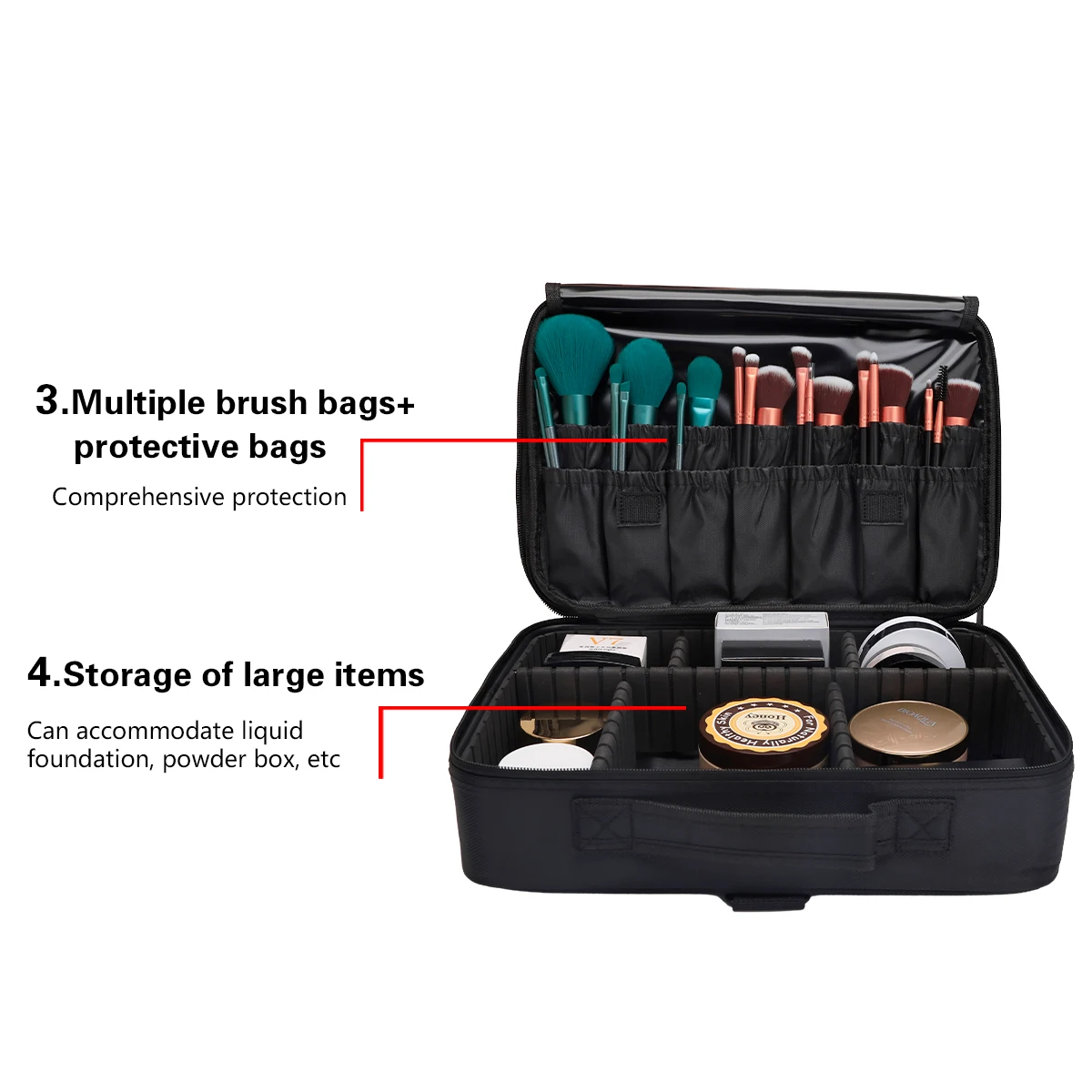 Makeup Box Tools Bag Scissor Comb Hair Salon Makeup Artist Large Capacity Storage Pouch Haircut Hand Box Case Suitcase Organizer