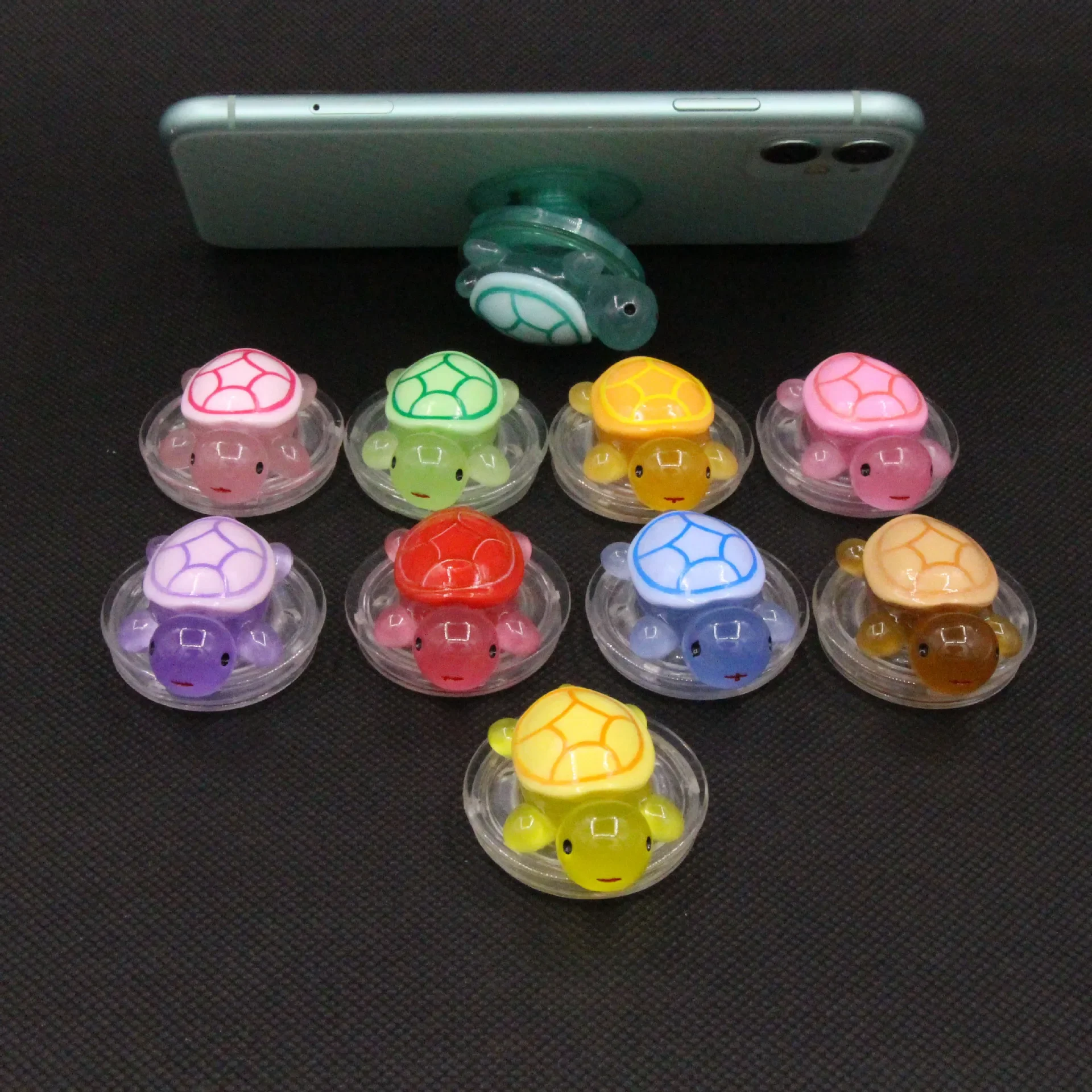 

Мини-смола черепаха выдвижная ручка 1 шт. светящийся черепаха держатель для телефона противоскользящая ручка из АБС-пластика расширяемая складная подставка