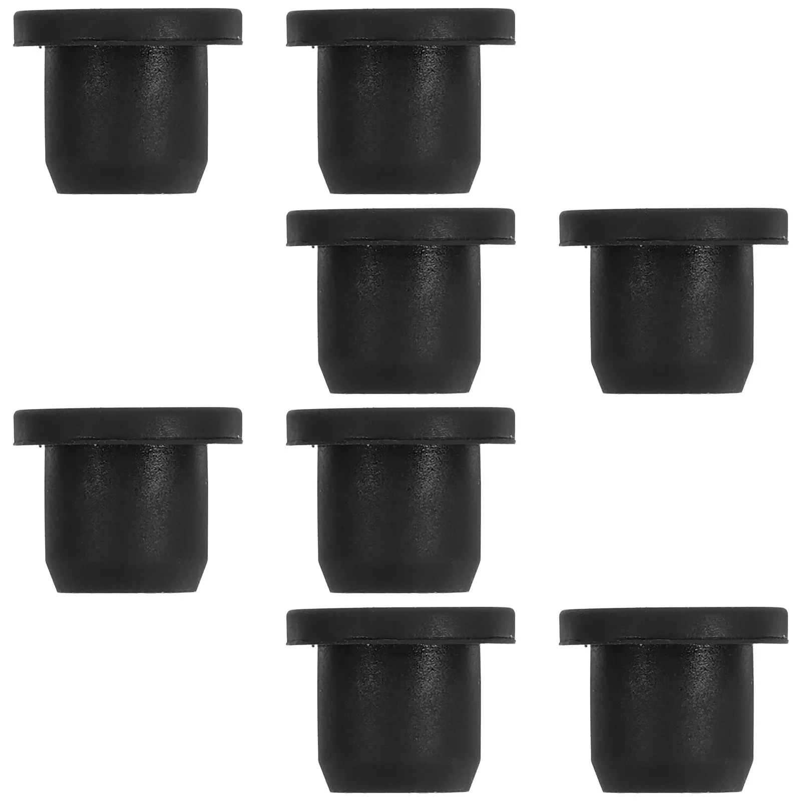 8Pcs Black Hollow Rubber Stoppers for Lab Vials Test Tubes Chemical Bottles Leak-Proof Seal Soft Flexible Reusable Lab Rubber