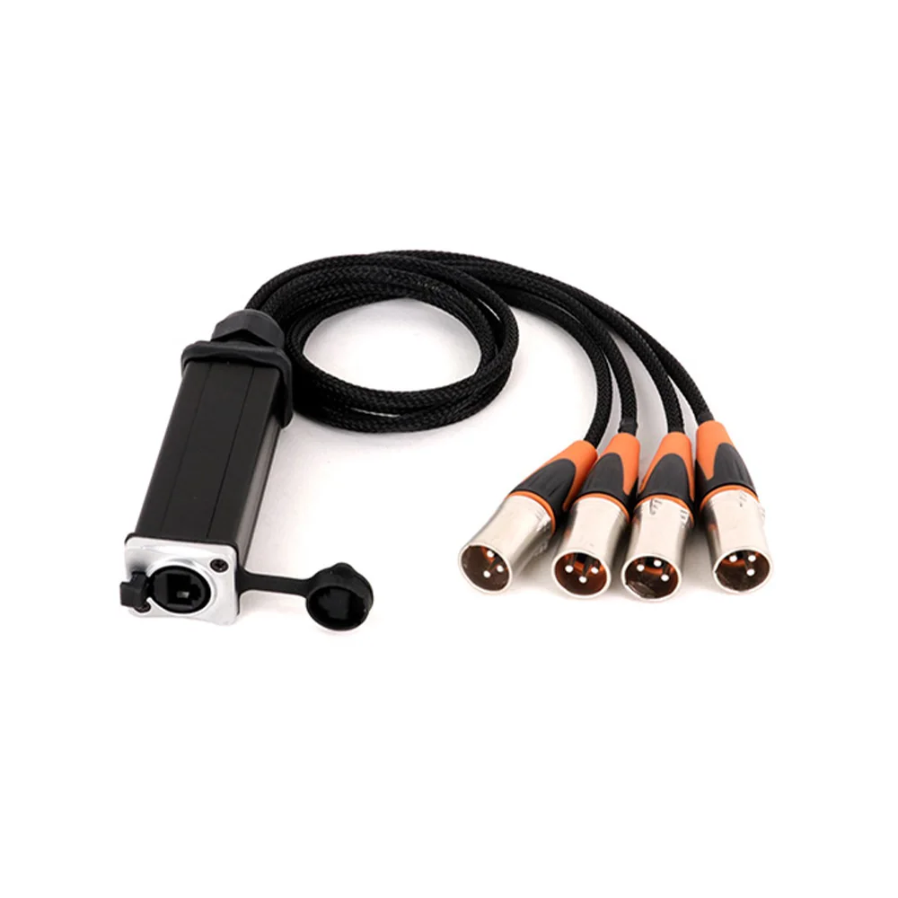 Imagem -02 - Multi Network Breakout Cabo de Áudio Impermeável Rj45 a Canais 3pins Xlr Extensão de Rede Palco Estúdio Gravação 1pc por Conjunto