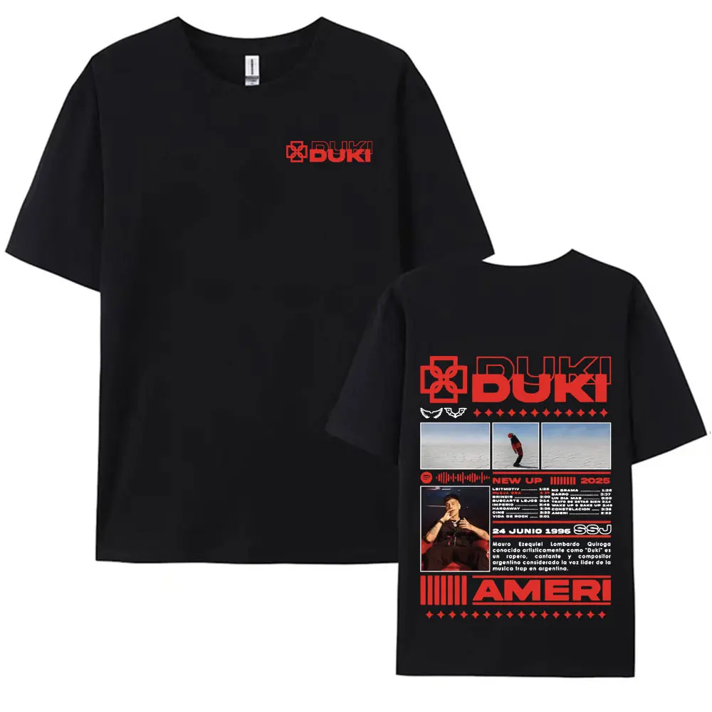 Rapper DUKI SSJ Ameri 2025 Tour Merch T Shirt Men Women Harajuku Fashion Hip Hop T-Shirt Casual High Quality 100% Cotton T Shirt