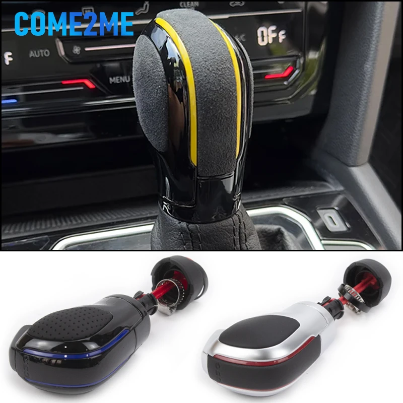 

Dsg Gear Shift Knob Side Cover Chrome Matt With Leather For Vw Golf 6 7 R Gti Passat B7 B8 Cc R20 Jetta Mk6 Gli Shift Handle