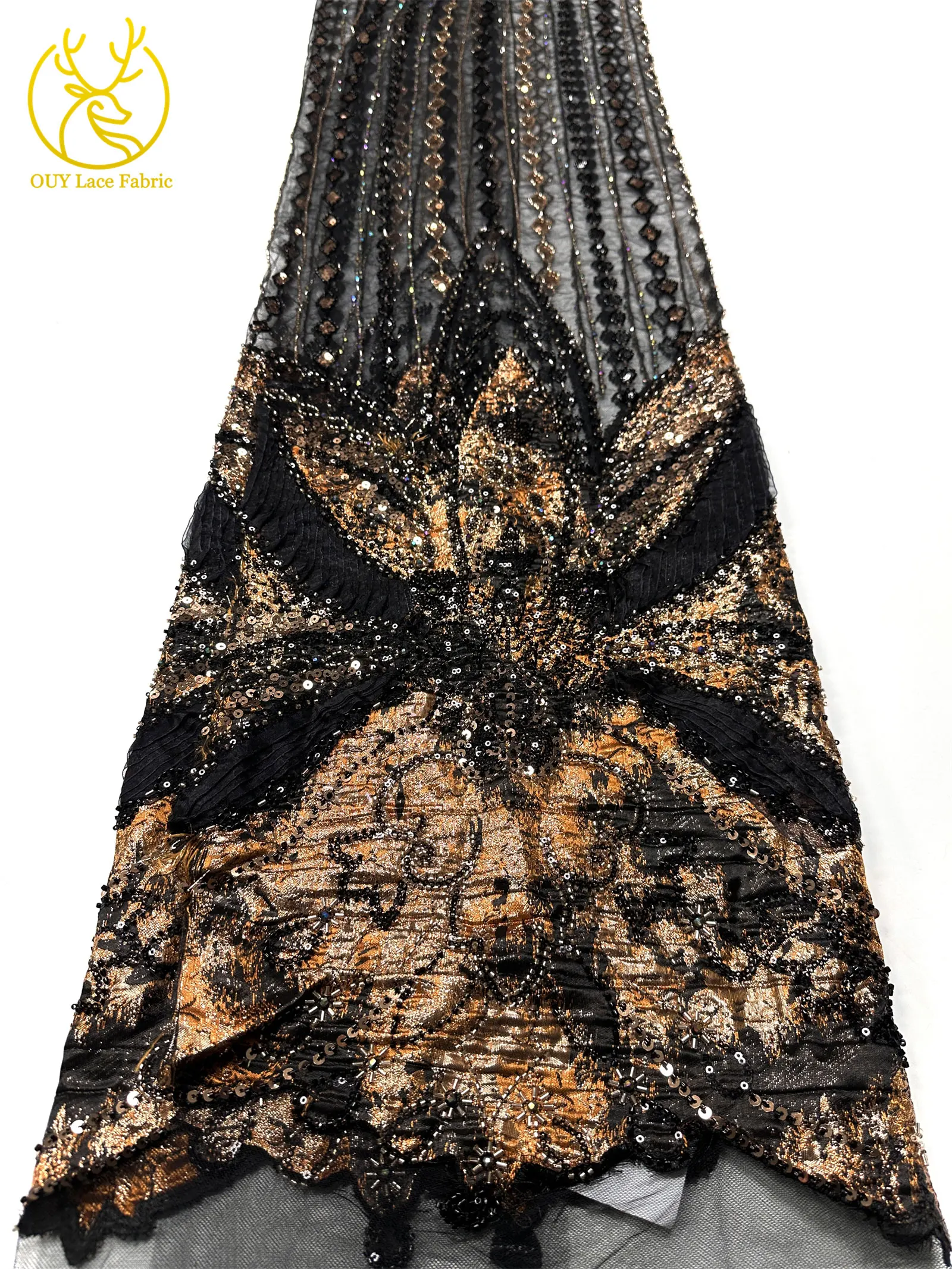 جديد الأزرق تصميم الأفريقي مطرز الشيفون أقمشة الدانتيل 2026 عالية الجودة أنيقة النيجيري الترتر أقمشة الدانتيل فستان الحفلات النسائية #6