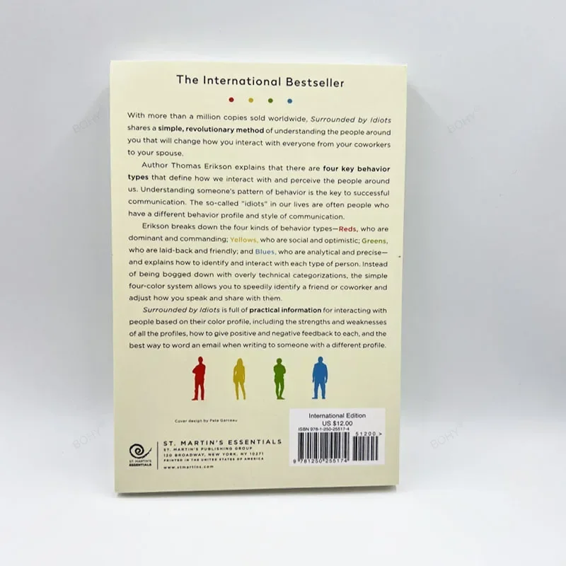 Bestseller-libro en inglés de los cuatro tipos de comportamiento humano, libro novedoso, Libros, livrosburgunded of Idiots