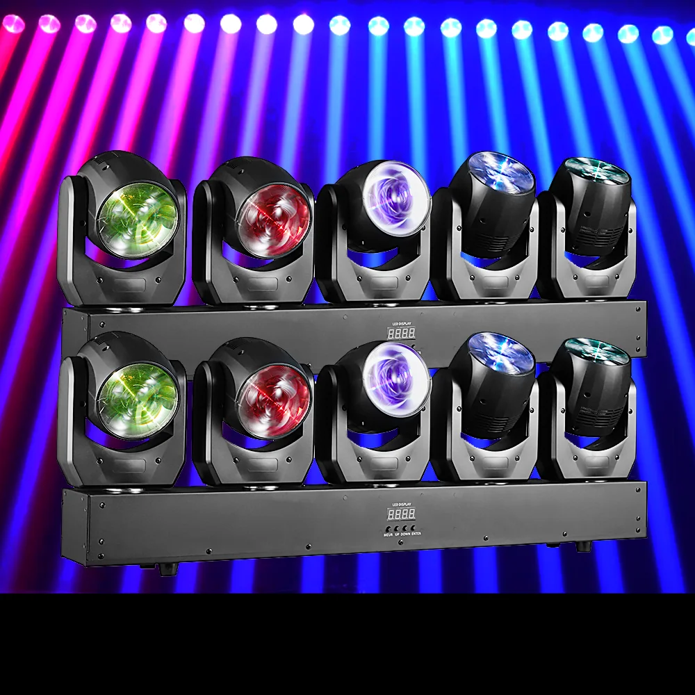 

2PCS 5X60W RGBW Beam Point Control Moving Head Light With horse rasing Effect DMX512 for DJ Disco Party Club Bar Stage Lighting
