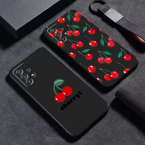 Fruits Pink Cherry Case for Samsung Galaxy A34 A33 A72 A12 A14 A53 A23 A24 A42 A32 A22 A54 A13 A73 A11 A21s A52 Cover