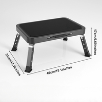 Step Stool, Adjustable Folding Step Stool for Adults and Seniors, Step Stool for Kitchen, Bed, Garden, RV, Office Use, 350 lb Ca