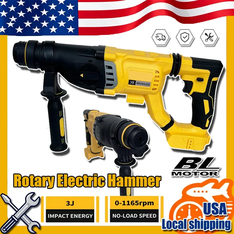 

FIt Dewalt DEWALT 20V Brushless Cordless Hammer SDS D-Handle Rotary Electric Hammer Wall Concrete Drill Hole Power Tools