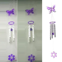 1pcs Wind Chimes Butterfly Handmade Feather Dream Catcher Car Hanging Craft Gift Garden Home Decor Window Bells Decoration