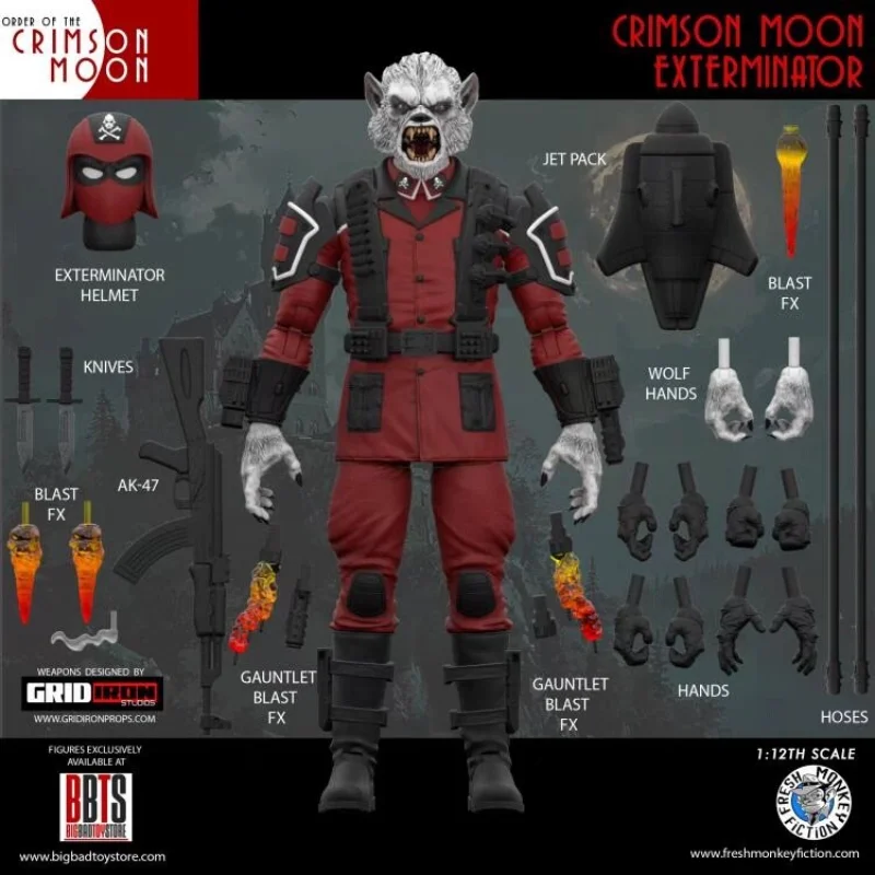 

In StockFresh Monkey Scarlet Moon Crimson Moon Werewolf Wave 1 Articulated 7-inch Action Figure Collectible Gift