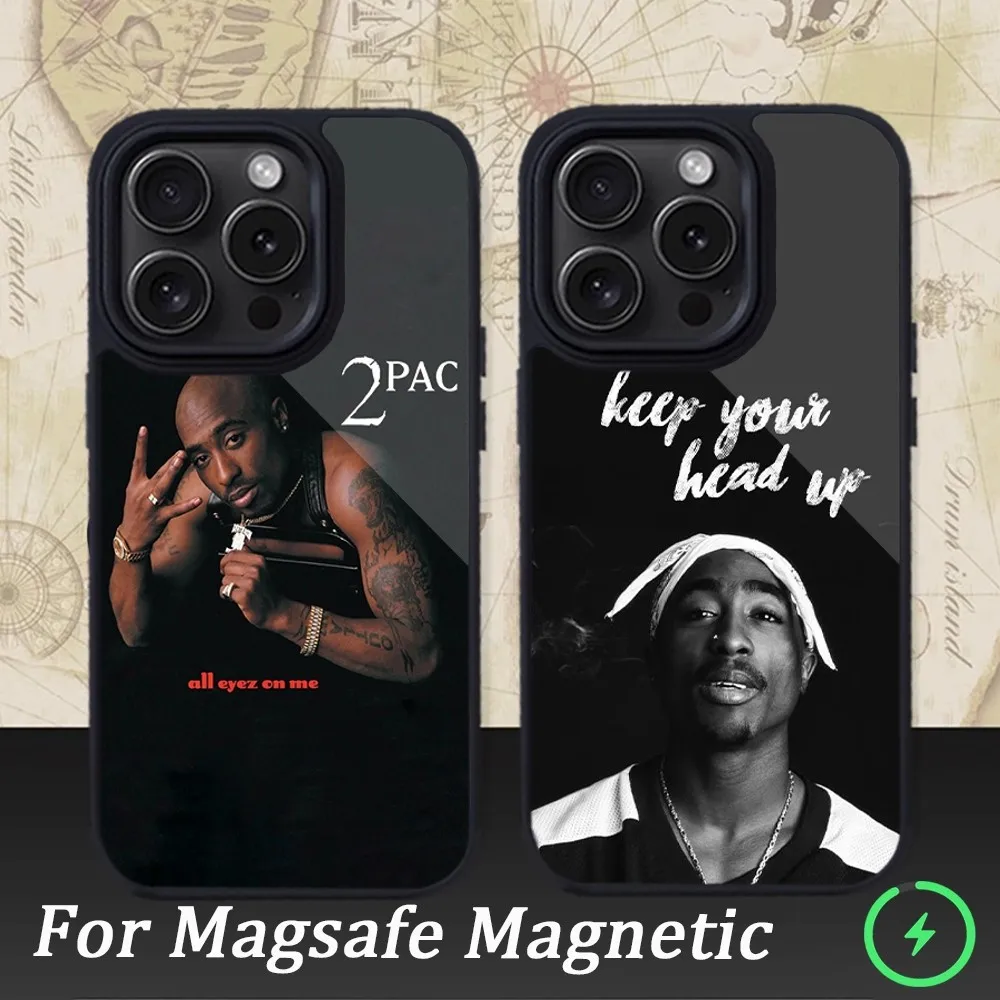 

Чехол для телефона с рэпером, 2 упаковки для iPhone 15, 14, 13, 12, 11 Pro Max Plus, магнитный чехол для чехлов Macsafe