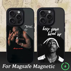 Rapper 2pac  Phone Case For iPhone 15 14 13 12 11 Pro Max Plus Magnetic for Macsafe Cases Cover