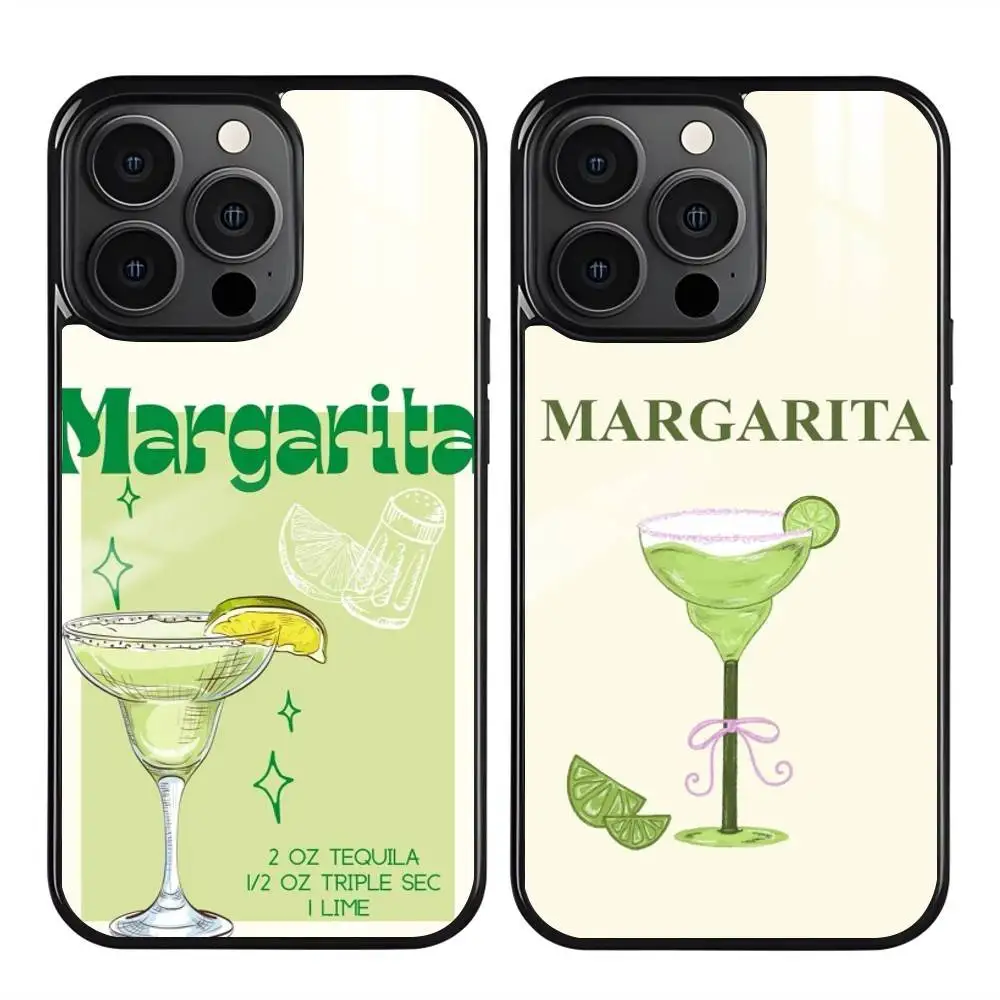 

Margarita Cocktail Art Phone Case For iPhone 16 15 14 13 12 11 Pro Max Plus Mini Magnetic Magsafe Wireless Charging Cover