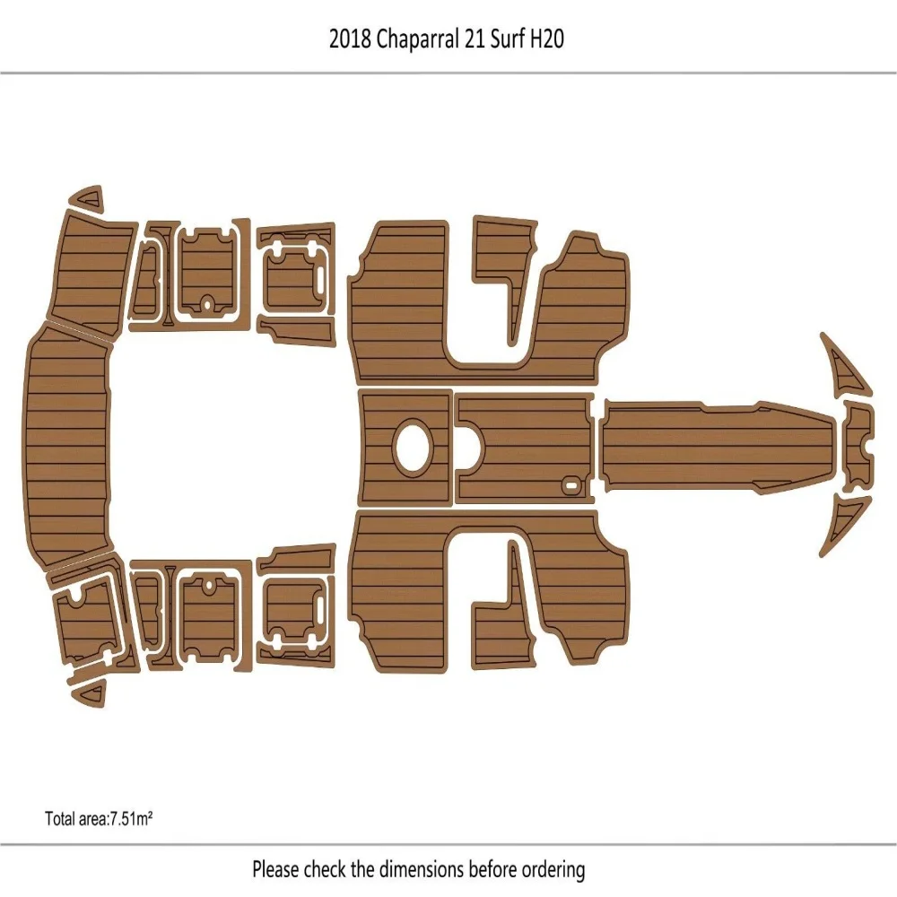 

2018 Chaparral 21 Surf H20 cockpit & Swim Platform Pads 1/4" 6mm EVA floor SeaDek MarineMat Gatorstep Style Self Adhesive