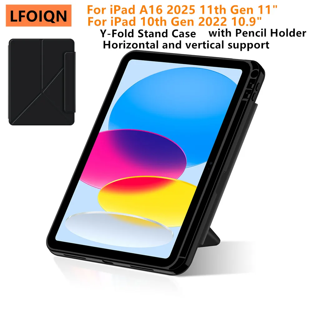 LFOIQN Hülle für iPad A16 11 Zoll 2025 A3355 A3356 A3354 Standhülle für iPad 10. Generation 10,9 Zoll 2022 A2696 A2757 A2777 A3162 Hülle