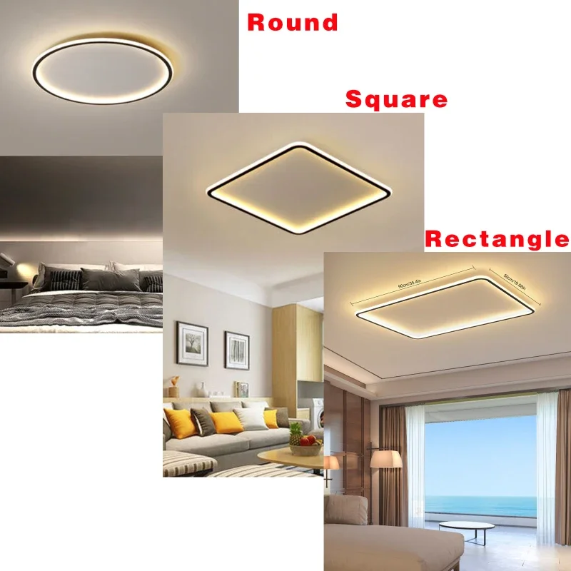 

NEW Modern Ceiling Light LED Acrylic Lamp Flush Mount Chandelier Bedroom Living Room Ring Ceiling Light