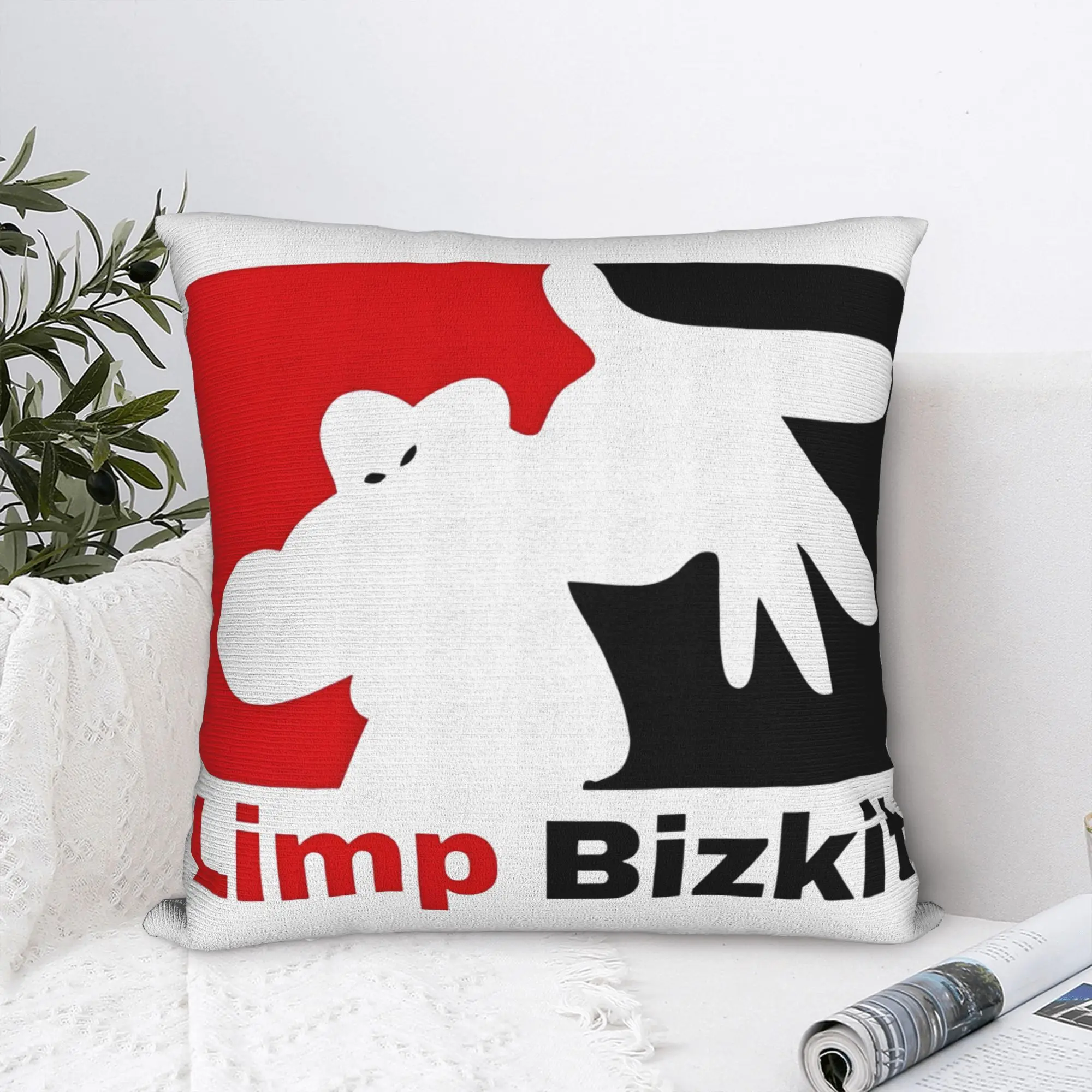 Limp Bizkit Metal  Music  Square Pillow Covers Polyester Sofa  Cushion Cover Cute Decor Pillowcase 45*45