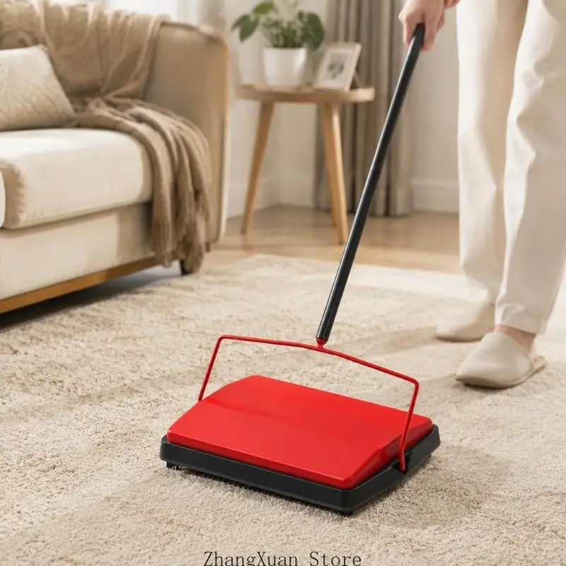 Carpet Sweeper Cleaning Tool with Bottom Brushes for Routine Debris Pickup Without Connecting to Power For Household Use 3XUF