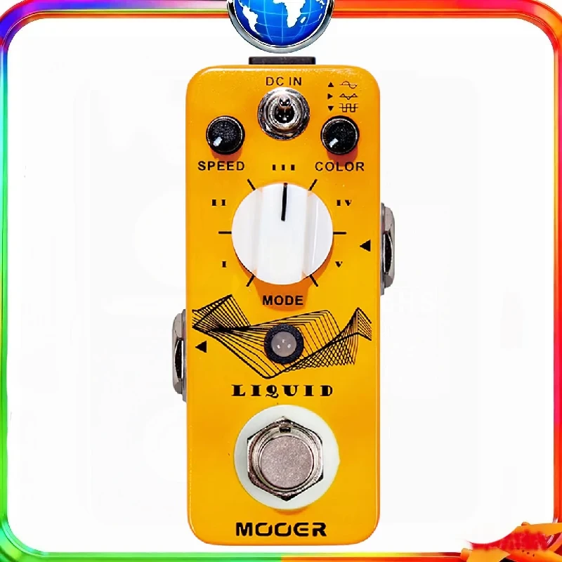 

MOOER-Liquid Guitar Effects Pedal, Digital Phaser with 5 Effects, 3 Wave Options, True Bypass, Metal Shell for Electric Guitar