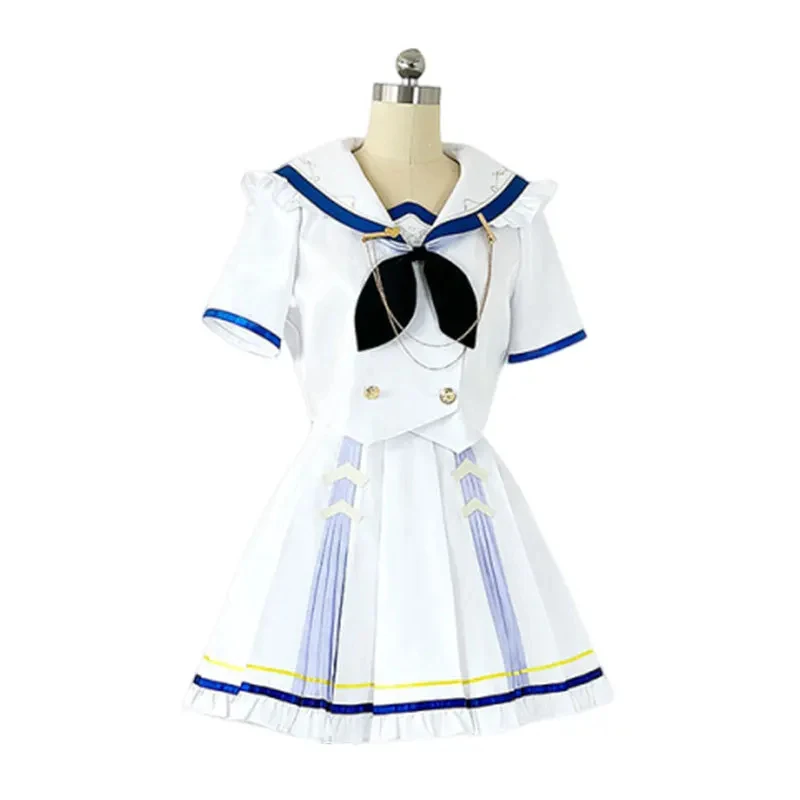 

TYV55Anime Virtual YouTuber Ace Taffy Cosplay Costume Campus Uniform Skirt Sailor Suit Wig Sexy cute FULL Set Woman Role Play Pa