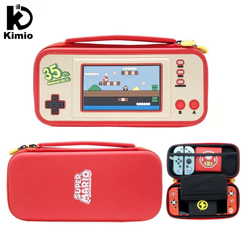 

BANGSHE Protective Storage Bag Compatible with Nintendo Switch Red Carrying Case Built-in Stand Cute Portable Cover For Switch
