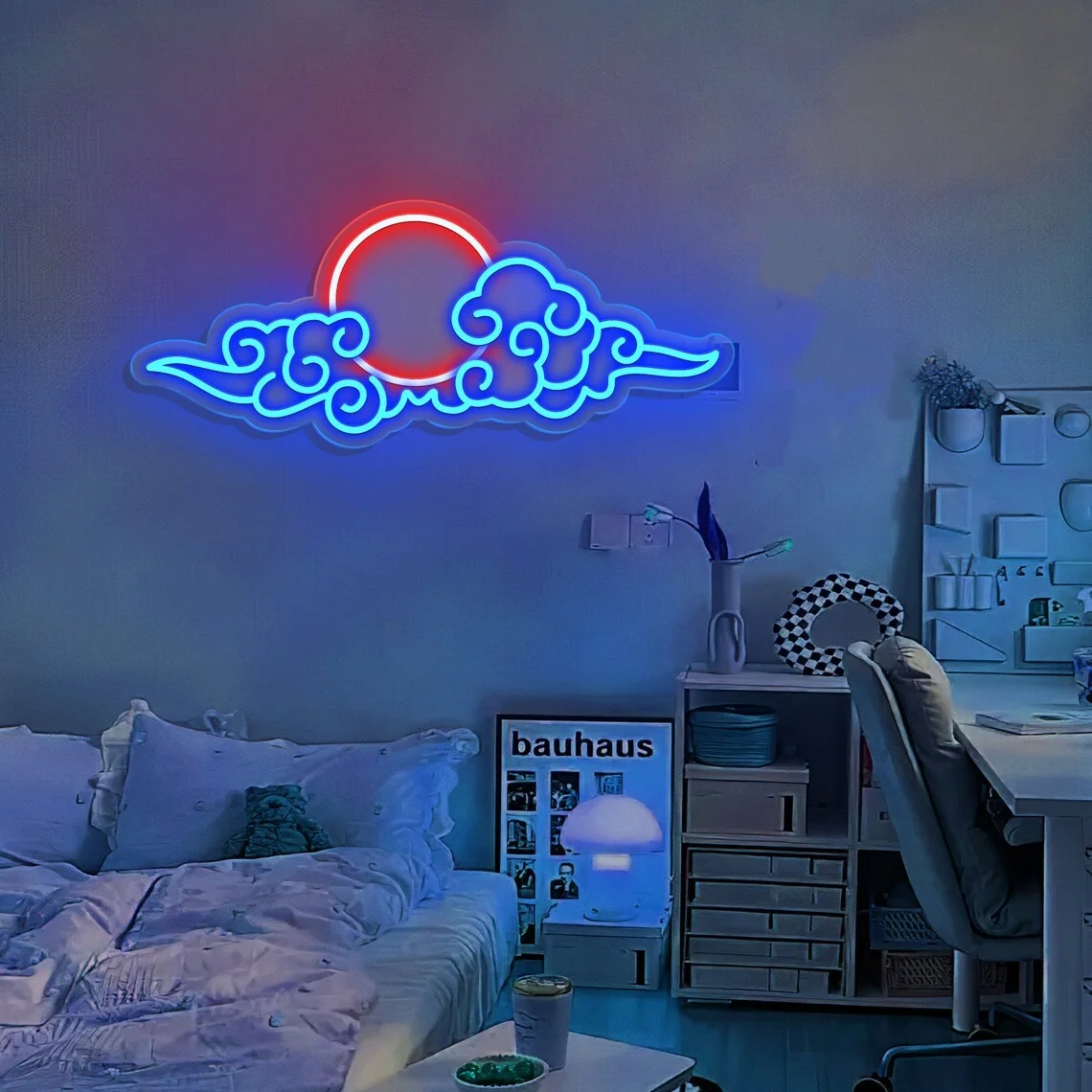 

Cloud Sunset Neon Sign Decor Sun Cloud Led Neon Sign Game Room Neon Sign