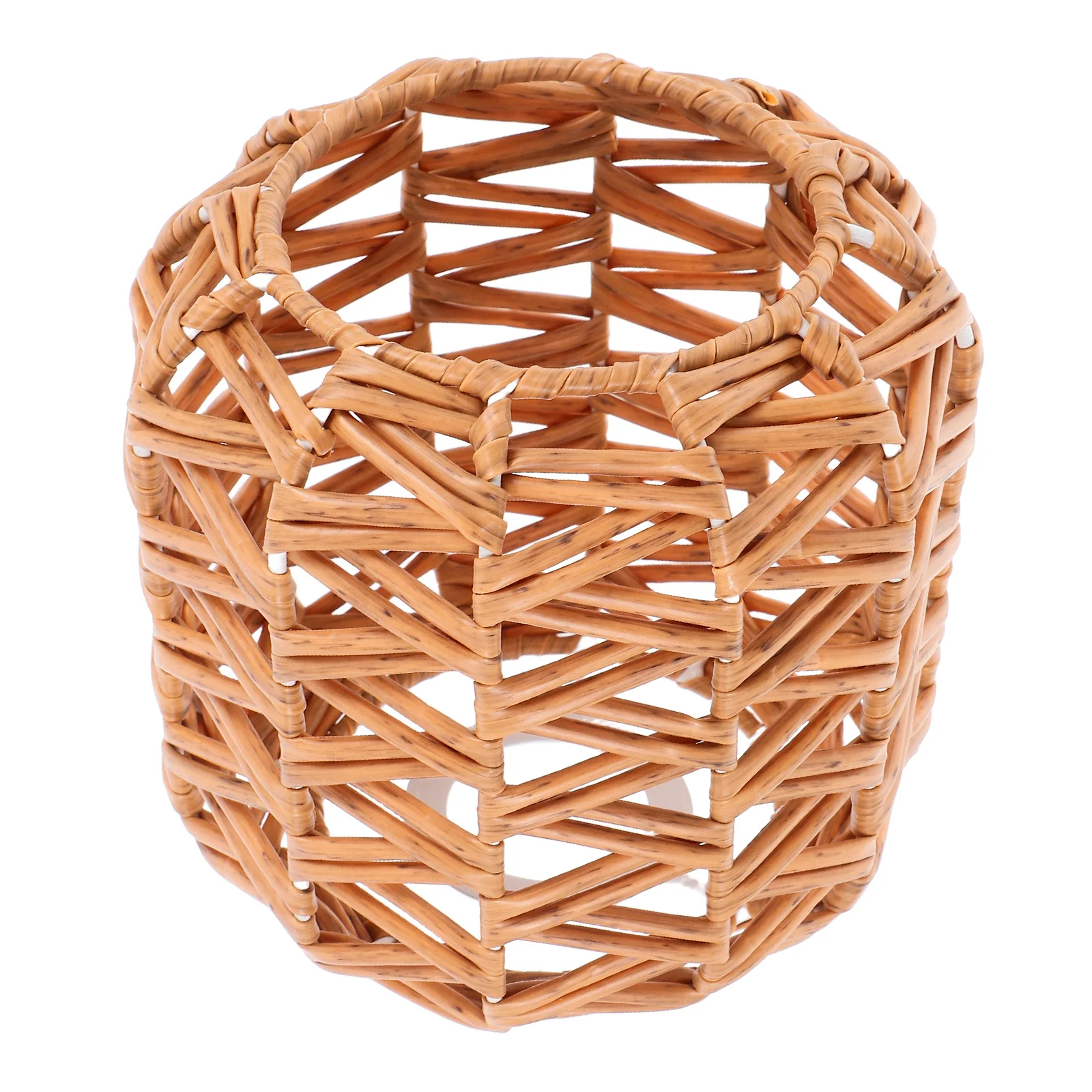 

Faux Rattan Woven Pendant Lampshade Rustic Handmade Ceiling Light Cover Farmhouse Bulb Cage Guard Woven Bulb Cage Guard