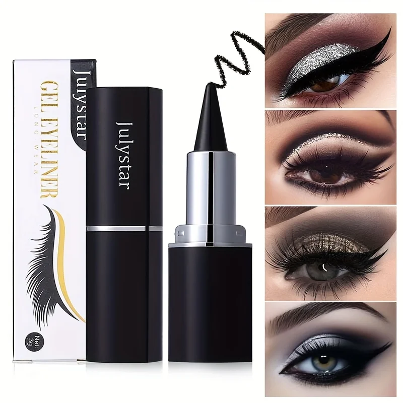 

Matte Waterproof And Smudge Proof Eyeliner Balm Black Single-head Solid Eyeliner Balm Make-up for Women Cosmetics