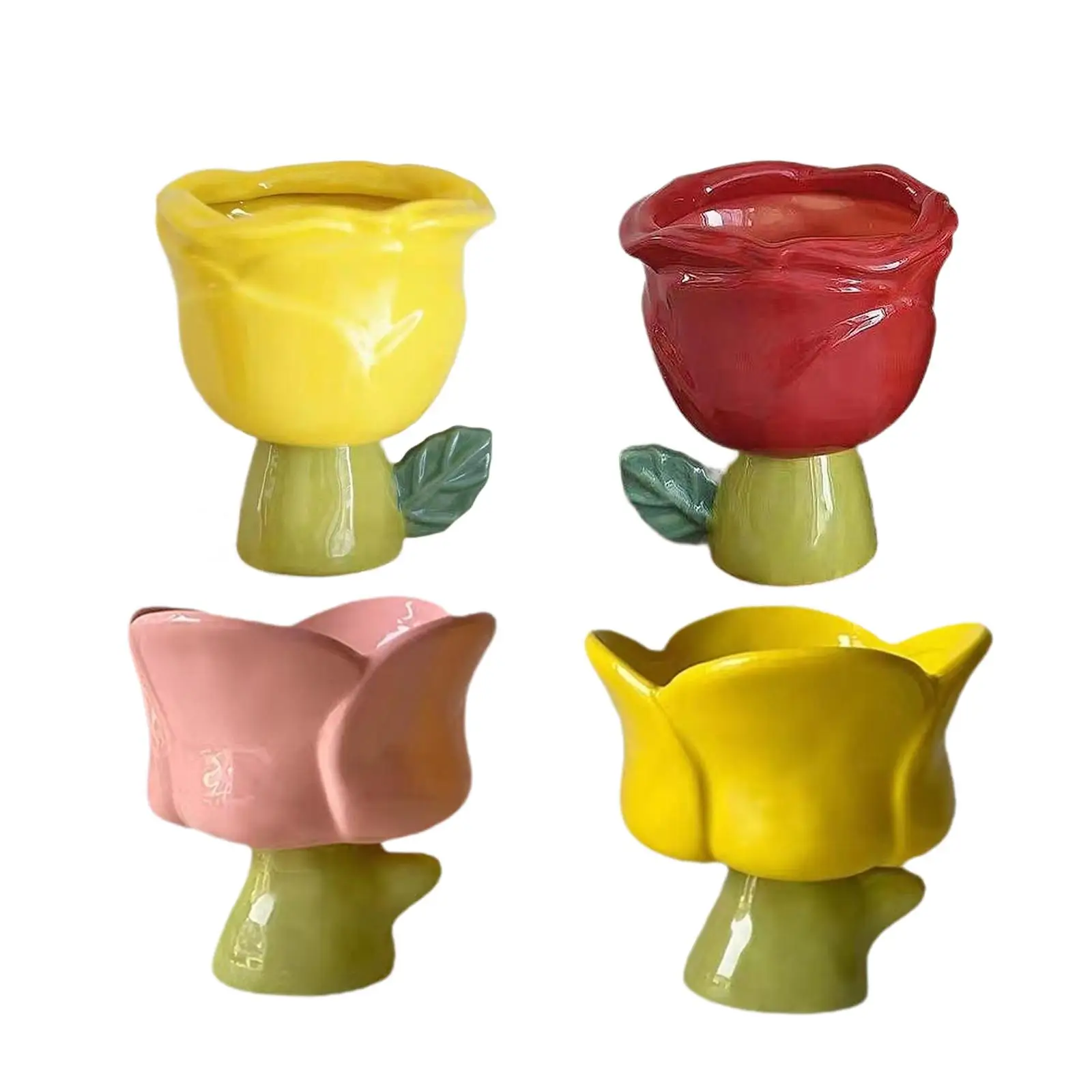 Ice Cream Cup Ceramic Kitchen Serving Bowl Decorative 250ml Cute Milkshake Glasses for Salad Smoothie Sundaes Milkshakes Pudding