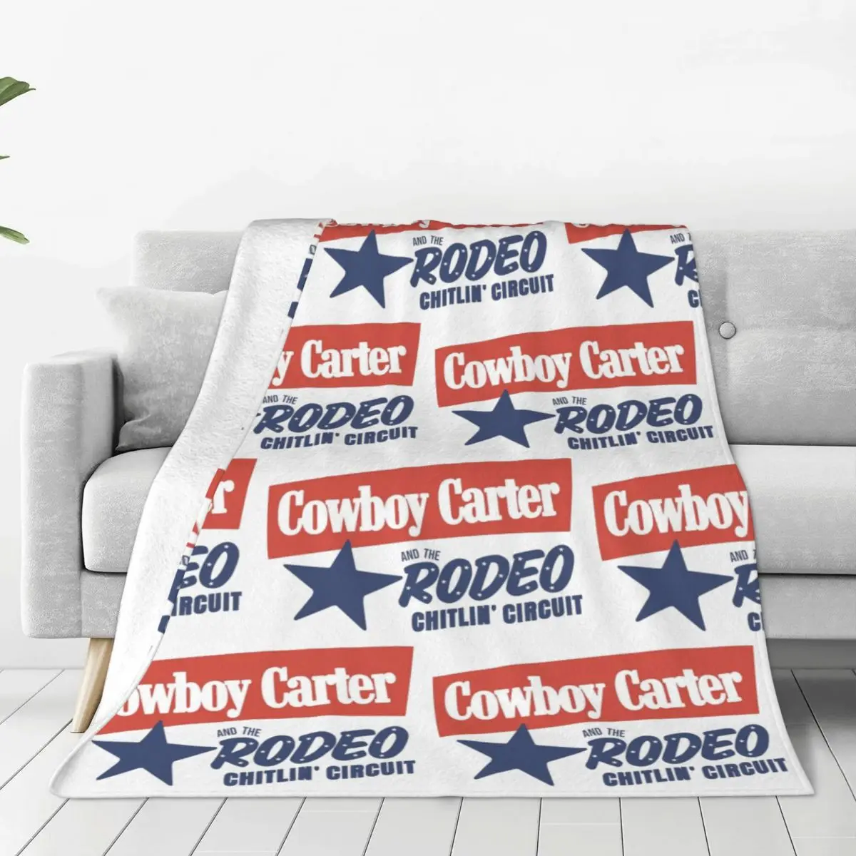 Beyonce Cowboy Carter Logo Fleece Throw Blanket Blanket for Bedding Bedroom Super Warm Bedroom Quilt