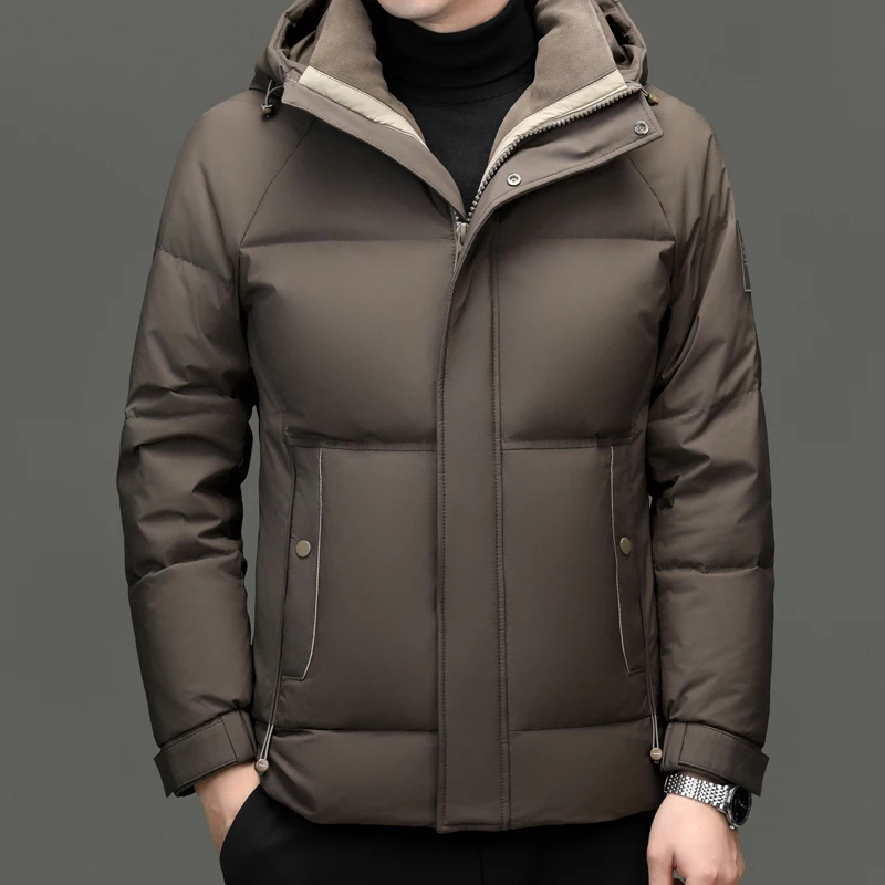 New arrival winter jacket 90% white duck down jackets men,mens thicken warm winter down coat,fashion hooded parkas men L-5XL