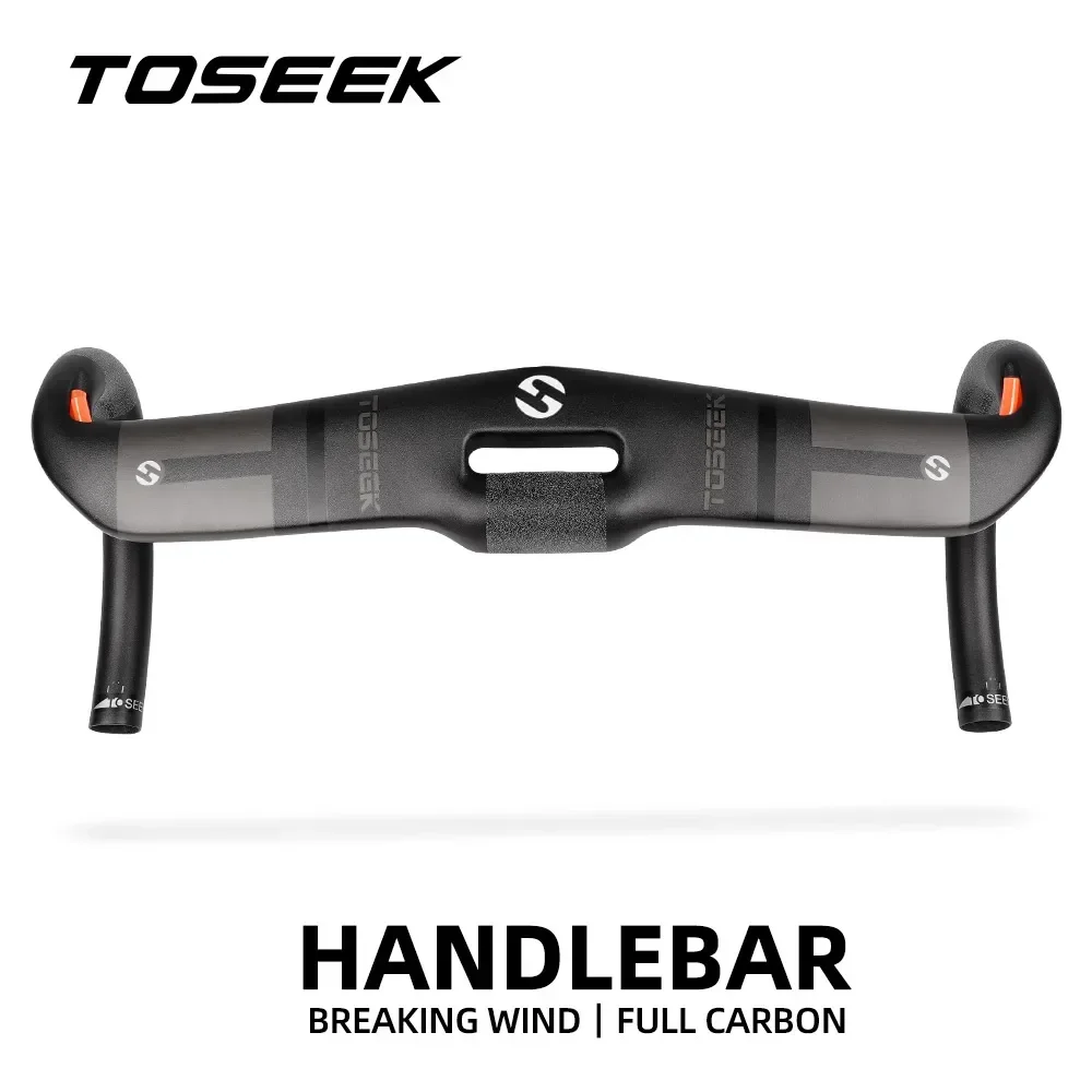 

TOSEEK Carbon Fiber Bicycle Handlebar Carbon Handle Bar Inner Cable 400/420/440mm Road Bike Aerobars