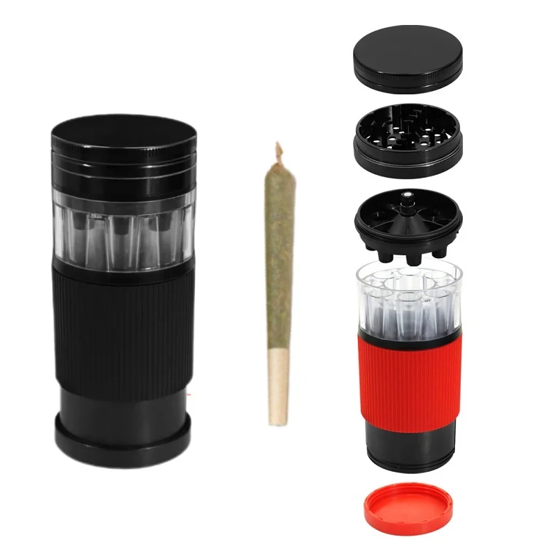 HAPPY Protable Rolling Papers Filling Integrated Machine 3 in1 Tobacco Grinder for Grass Herb Crusher Smoking Accessories