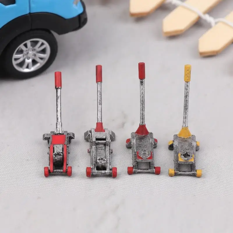 1/64 Schaal Auto Lifting Jack Model Modificatie Garage Reparatie Accessoires Scène Collocatie Miniatuur Sculptuur Display