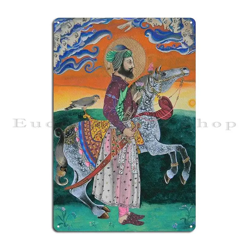 Guru Gobind Singh And The Visitation Of Angels Metal Plaque Poster Vintage Plaques Wall Mural Club Designs Tin Sign Poster