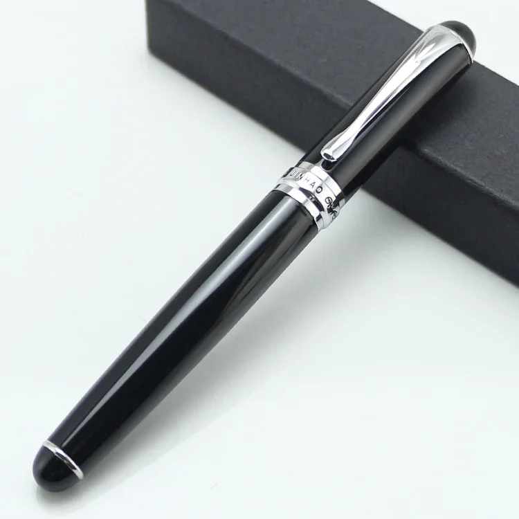 JINHAO 750 Lacquered With Silver Trim Calligraphy Nib Fountain Pen 15 Colours Without Pencil Box luxury writing gift pens