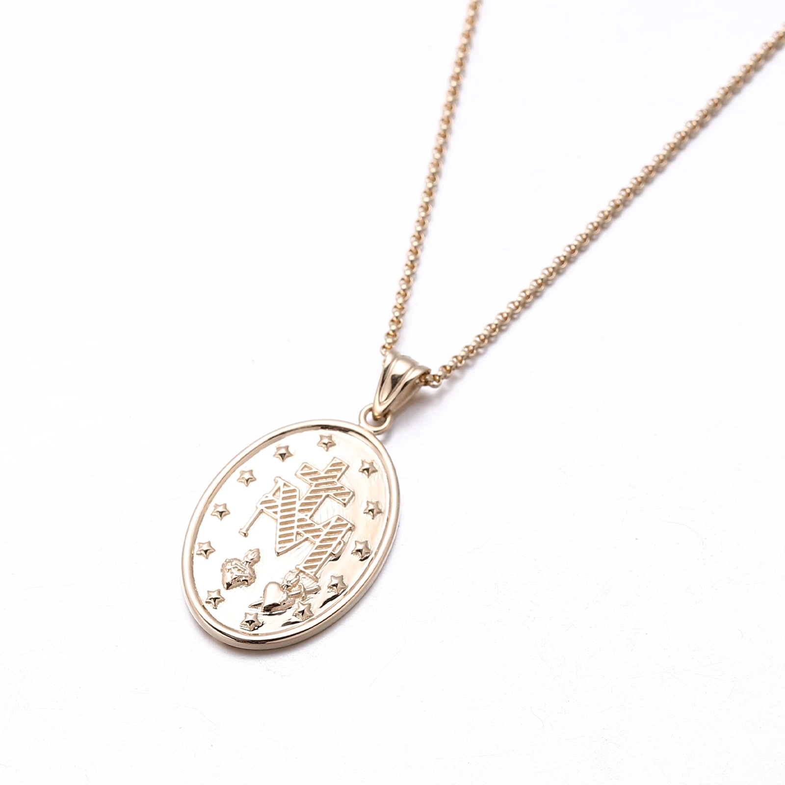 Provence Virgin Mary Pendant Silver/Gold religion Pendant  Necklace Our Lady of the Miraculous Medal Catholic Jewelry Custom - Image 3