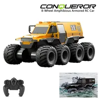 JJRC Q137 8WD RC Car 2.4G Amphibious 8 Wheel Remote Control Truck Climbing Off Road Waterproof Armored Vehicles Children's Toys